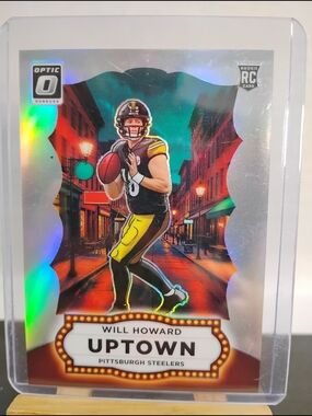Panini Optic Will Howard Uptown Football Card - Black, Yellow, Red